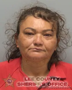 Mugshot of Brenda Emerita Calderon Martinez booked in Lee County, Florida on September 20, 2026