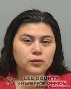 Mugshot of Maria Fernanda Diaz booked in Lee County, Florida on September 26, 2026