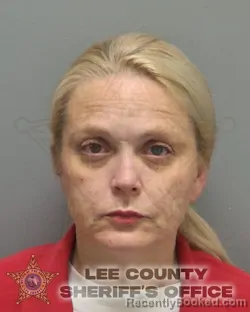 Mugshot of Britt Marlena Victoria Alexandria Compton booked in Lee County, Florida on September 27, 2026