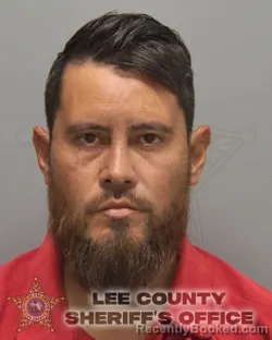Mugshot of Edgar Carreon Garcia booked in Lee County, Florida on September 27, 2026
