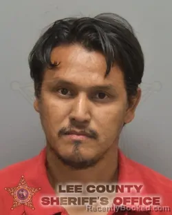 Mugshot of Juan Francisco Aragon booked in Lee County, Florida on September 27, 2026