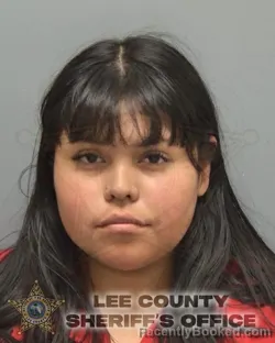 Mugshot of Gabriela Garcia booked in Lee County, Florida on September 28, 2026