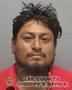 Mugshot of Oscar Ramos Paz booked in Lee County, Florida on September 29, 2026