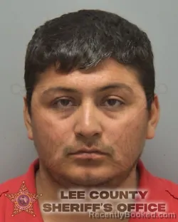 Mugshot of Luis Gerardo Salinas Espinosa booked in Lee County, Florida on September 29, 2026