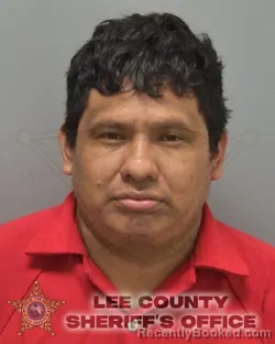 Mugshot of Santiago Bernal Raymundo booked in Lee County, Florida on September 30, 2026