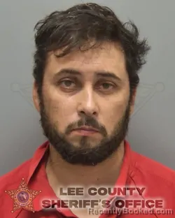 Mugshot of Daniel Dominguez Banuelos booked in Lee County, Florida on October 1, 2026