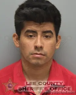 Mugshot of Diegoalberto Jimenez Martinez booked in Lee County, Florida on October 3, 2026