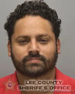 Mugshot of Manuel Andres Carriel Araujo booked in Lee County, Florida on October 3, 2026