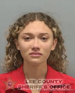 Mugshot of Aleah Ann Kirk booked in Lee County, Florida on October 4, 2026