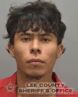 Mugshot of Jordan Ernest Valenzuela Baez booked in Lee County, Florida on October 4, 2026