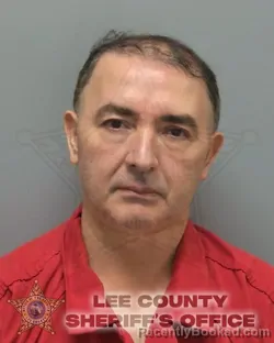 Mugshot of Ruben Antonio Mejia booked in Lee County, Florida on October 4, 2026