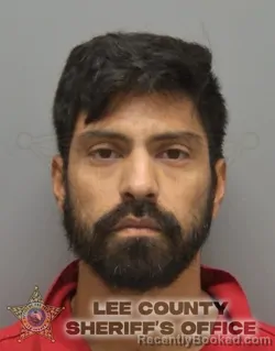 Mugshot of Richie Valetine Romero Santos booked in Lee County, Florida on October 5, 2026