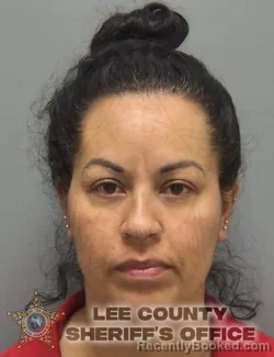 Mugshot of Dulce Maria Vargas Canchola booked in Lee County, Florida on October 5, 2026