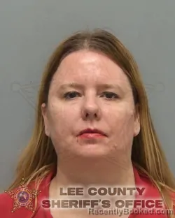 Mugshot of Melanie Nicole Traugott booked in Lee County, Florida on October 7, 2026