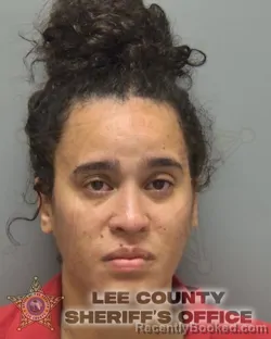 Mugshot of Kati Donarquis Gomez Figuera booked in Lee County, Florida on October 7, 2026