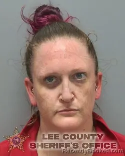 Mugshot of Brittany Elizabeth Warner booked in Lee County, Florida on October 7, 2026