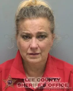 Mugshot of April Lynn White booked in Lee County, Florida on October 7, 2026