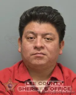 Mugshot of Celso Arturo Tzarax Tzunuz booked in Lee County, Florida on October 8, 2026