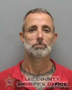 Mugshot of Jeffrey Todd Knavel booked in Lee County, Florida on October 8, 2026