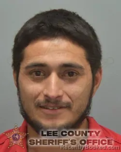 Mugshot of Erick Canas-Orellana booked in Lee County, Florida on October 9, 2026