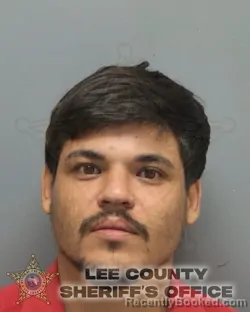 Mugshot of Ramon Abraham Jr Alvarez booked in Lee County, Florida on October 10, 2026