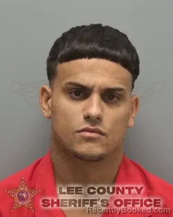 Mugshot of Jean Michel Andino Rivero booked in Lee County, Florida on October 11, 2026