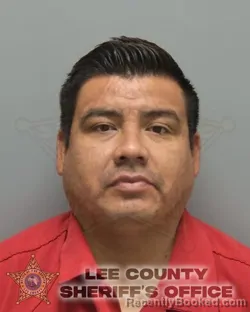 Mugshot of Andres Perez Mendez booked in Lee County, Florida on October 11, 2026