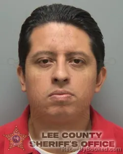 Mugshot of Roy Garcia booked in Lee County, Florida on October 12, 2026