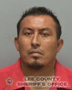 Mugshot of Eulogio Lainez Castillo booked in Lee County, Florida on October 13, 2026