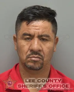 Mugshot of Mynor Adolfo Gomez Gomez booked in Lee County, Florida on October 13, 2026