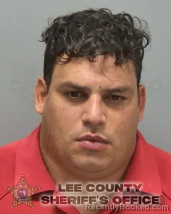 Mugshot of Raciel Martinez Socarras booked in Lee County, Florida on October 14, 2026