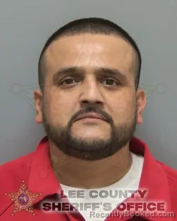 Mugshot of Raul Sanchez booked in Lee County, Florida on October 14, 2026