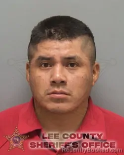 Mugshot of Edwin Mateo Armando booked in Lee County, Florida on October 15, 2026