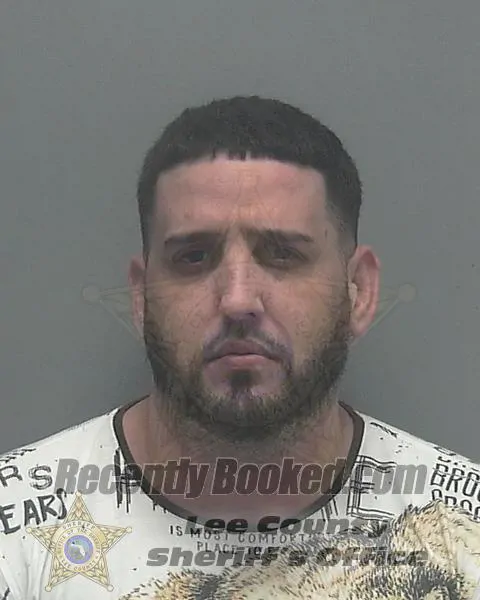 Booking photo from Lee County, Florida