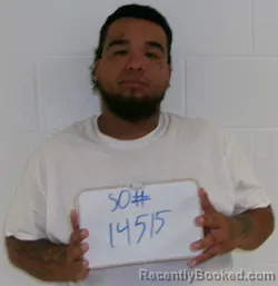 Mugshot of JUSTIN MARTIN RAMOS booked in Lavaca County, Texas on July 12, 2026