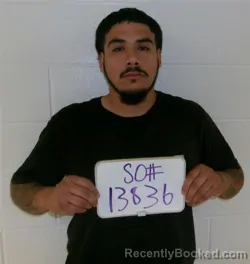 Mugshot of XAVIER MICHAEL SALINAS booked in Lavaca County, Texas on June 12, 2026