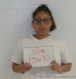 Mugshot of DELILAH VICTORIA TREVINO booked in Lavaca County, Texas on March 20, 2026