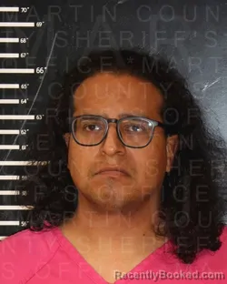 Mugshot of URIAH ADONIS ELIAS V SANCHEZ booked in Martin County, Texas on April 21, 2026