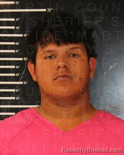 Mugshot of ANGEL DAVID SALAZAR MORA booked in Martin County, Texas on April 27, 2026