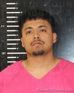 Mugshot of LUIS ANGEL MELGAR booked in Martin County, Texas on June 20, 2026