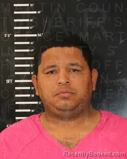 Mugshot of HOSMAN JOSE DIAZ ZARRAGA booked in Martin County, Texas on June 21, 2026