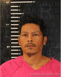 Mugshot of JUNIOR GEOVANI SERRANO MONCADA booked in Martin County, Texas on July 4, 2026