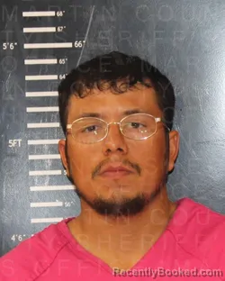Mugshot of Irvan Ivan Salcido-Loya booked in Martin County, Texas on August 15, 2026