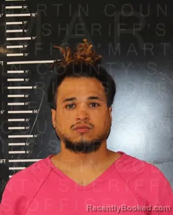 Mugshot of Devan Chad Simpson booked in Martin County, Texas on August 21, 2026