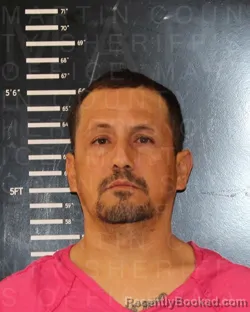Mugshot of Victor Manuel Arias Martinez booked in Martin County, Texas on August 27, 2026