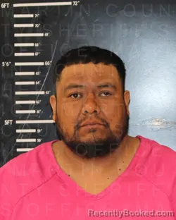 Mugshot of Alan Garcia-Alvarez booked in Martin County, Texas on August 28, 2026