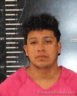 Mugshot of Julian Esteban Garcia-Alvarez booked in Martin County, Texas on August 28, 2026