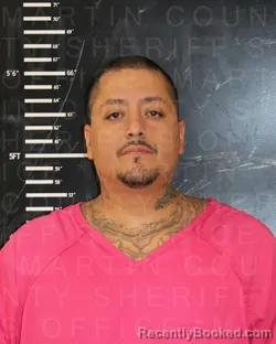 Mugshot of Leopoldo Israel Ramos booked in Martin County, Texas on August 31, 2026
