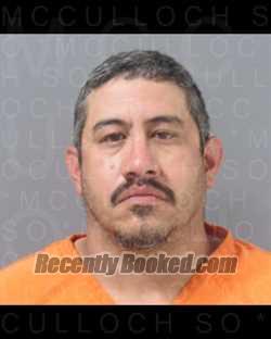 Booking photo from McCulloch County, Texas