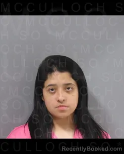 Mugshot of SOPHIA ROJAS booked in McCulloch County, Texas on July 28, 2026